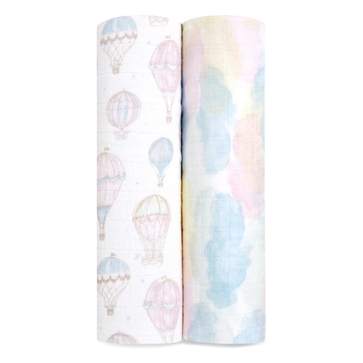 Above the Clouds Organic Muslin Large Swaddle Blankets - 2 Pack